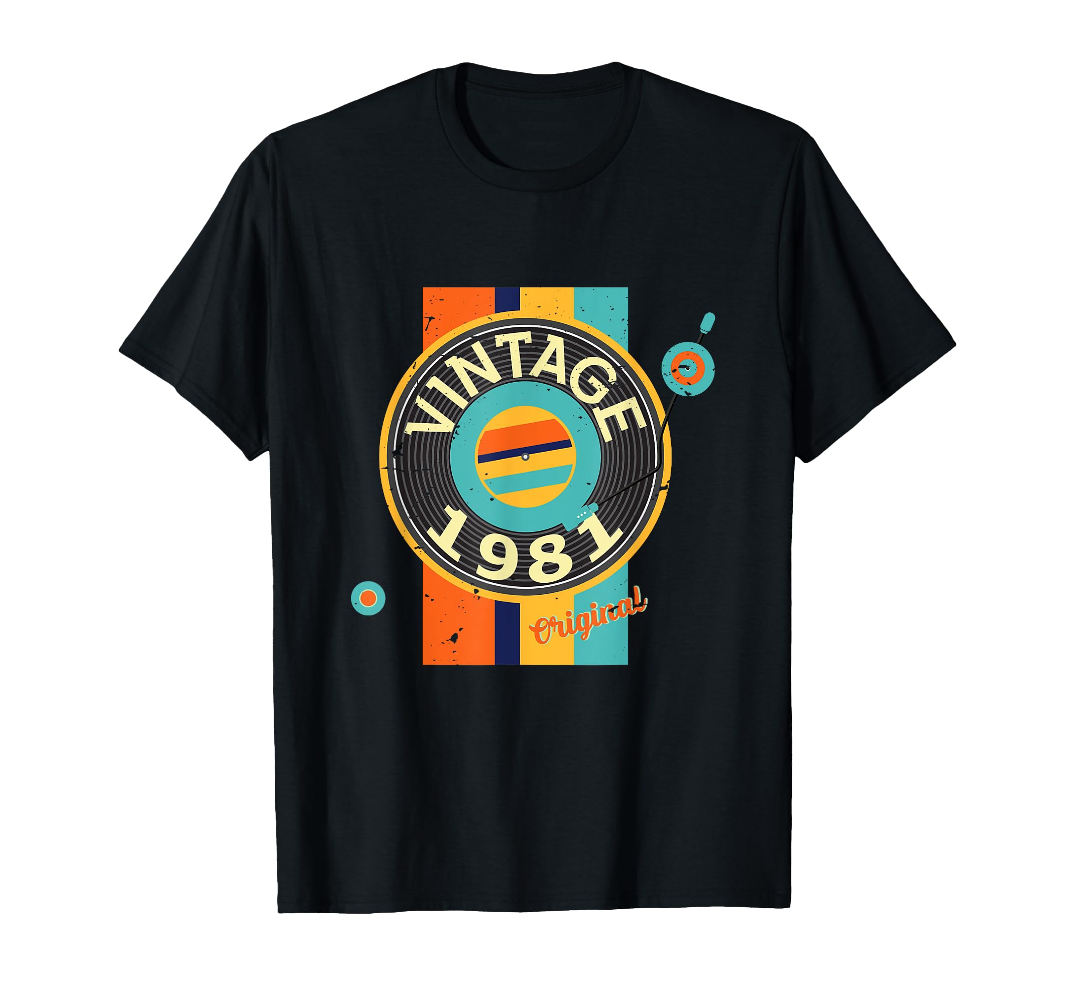 Vinyl 1981 Birthday Record Player T-Shirt - Casual Everyday Wear for Adults - T-Shirt, Sweatshirt, Hoodie