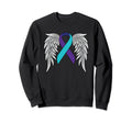 Ribbon Angel Wings Suicide Sweatshirt - Fun Novelty Design Men Women - T-Shirt, Sweatshirt, Hoodie