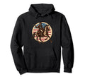 Cowboy Horse American Flag Old Hoodie - Casual Everyday Wear for Adults - T-Shirt, Sweatshirt, Hoodie
