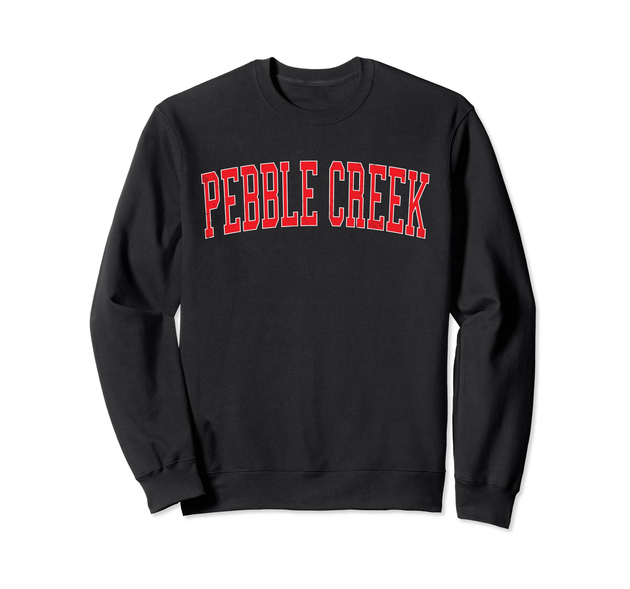 Pebble Creek Fl Distressed Red Sweatshirt - Custom Art Print Men Women - T-Shirt, Sweatshirt, Hoodie