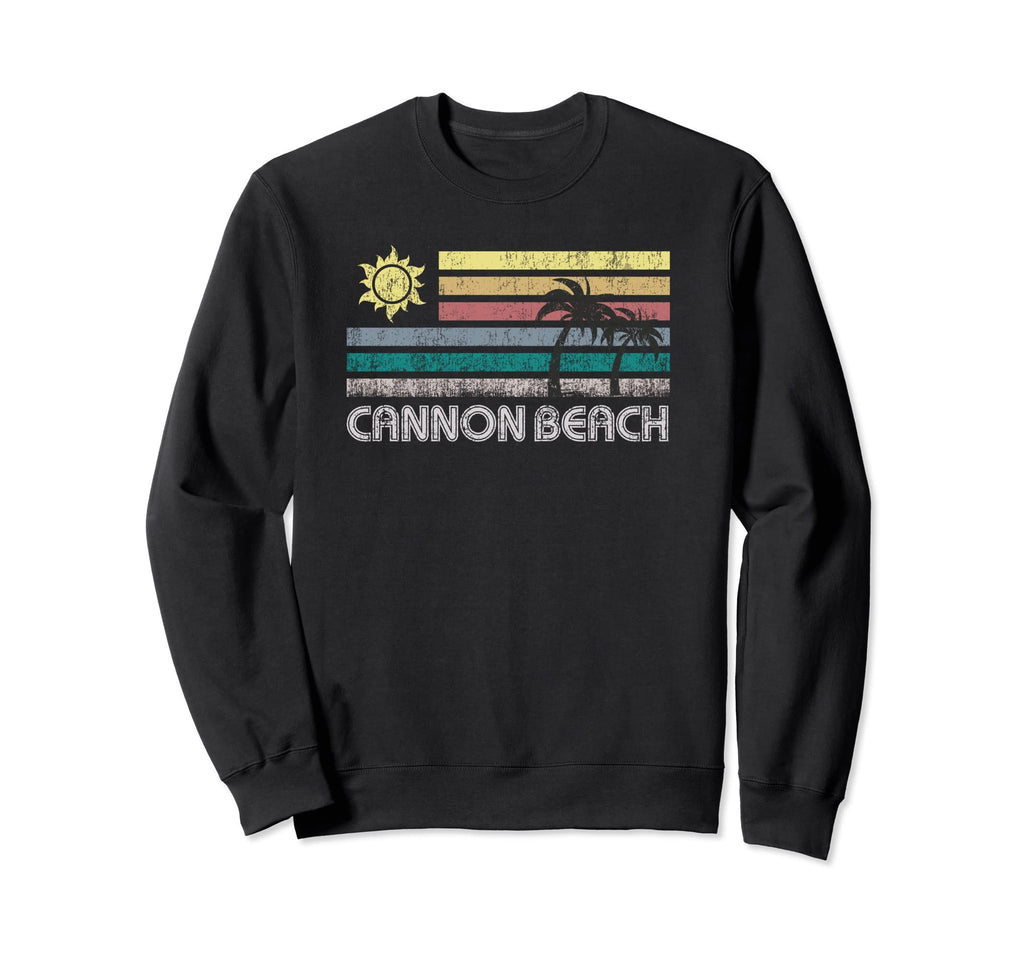 Cannon Beach California Flag Sunset Sweatshirt - Unique Graphic Unisex - T-Shirt, Sweatshirt, Hoodie