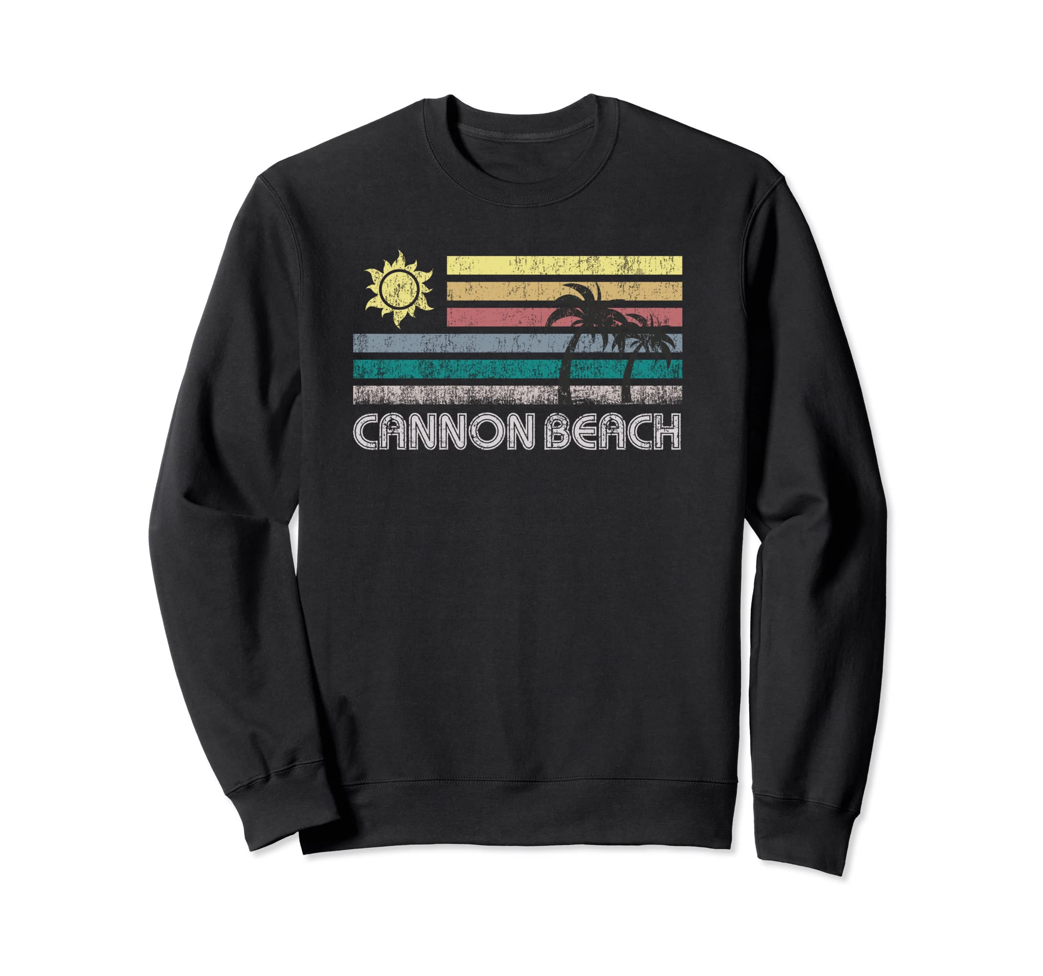 Cannon Beach California Flag Sunset Sweatshirt - Unique Graphic Unisex - T-Shirt, Sweatshirt, Hoodie