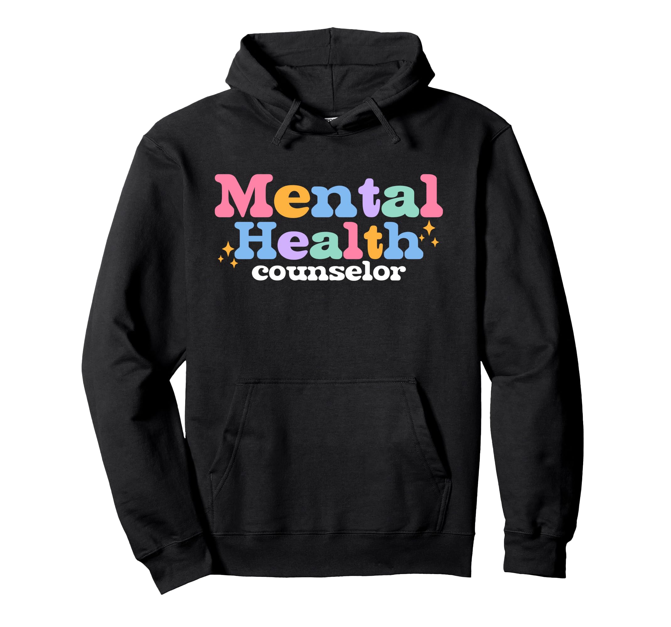 Mental Health Counselor Boho Groovy Hoodie - Custom Art Print for Adults - T-Shirt, Sweatshirt, Hoodie