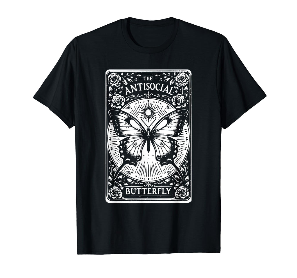 Funny Antisocial Butterfly Introvert T-Shirt - Custom Art Print Unisex - T-Shirt, Sweatshirt, Hoodie