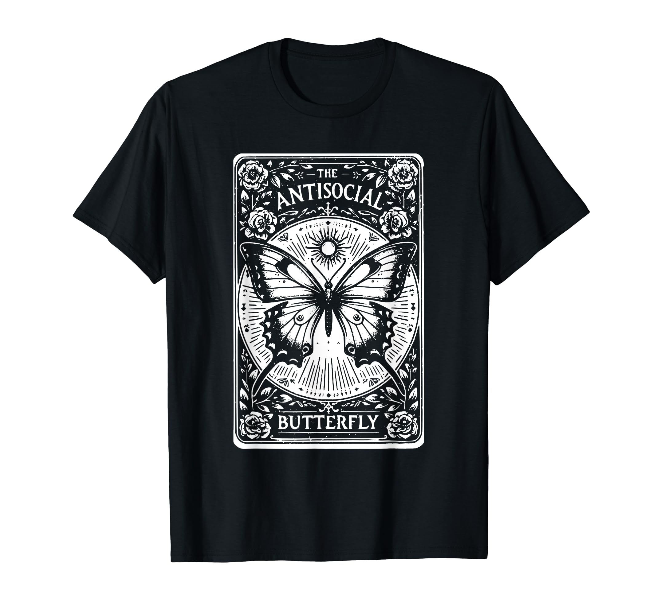 Funny Antisocial Butterfly Introvert T-Shirt - Custom Art Print Unisex - T-Shirt, Sweatshirt, Hoodie