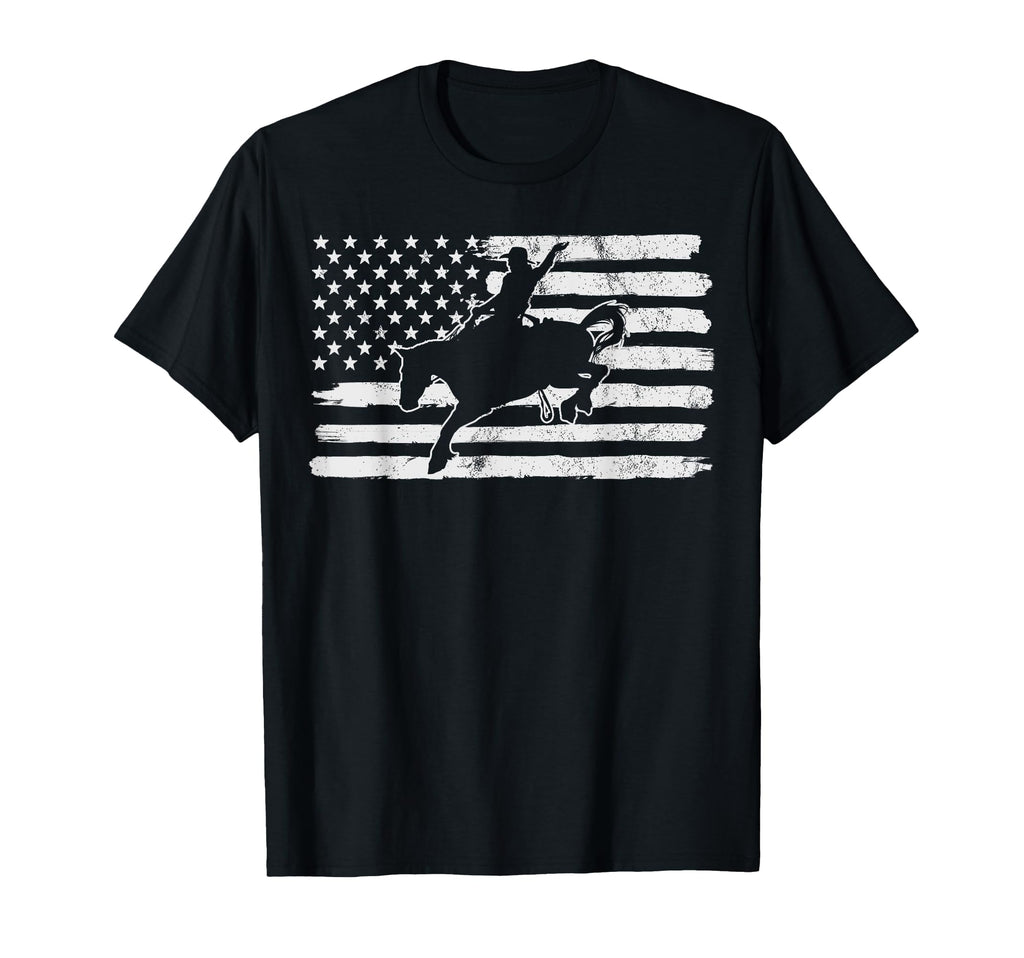 4Th July Usa Flag Rodeo Cowboy T-Shirt - Aesthetic Graphic Men Women - T-Shirt, Sweatshirt, Hoodie