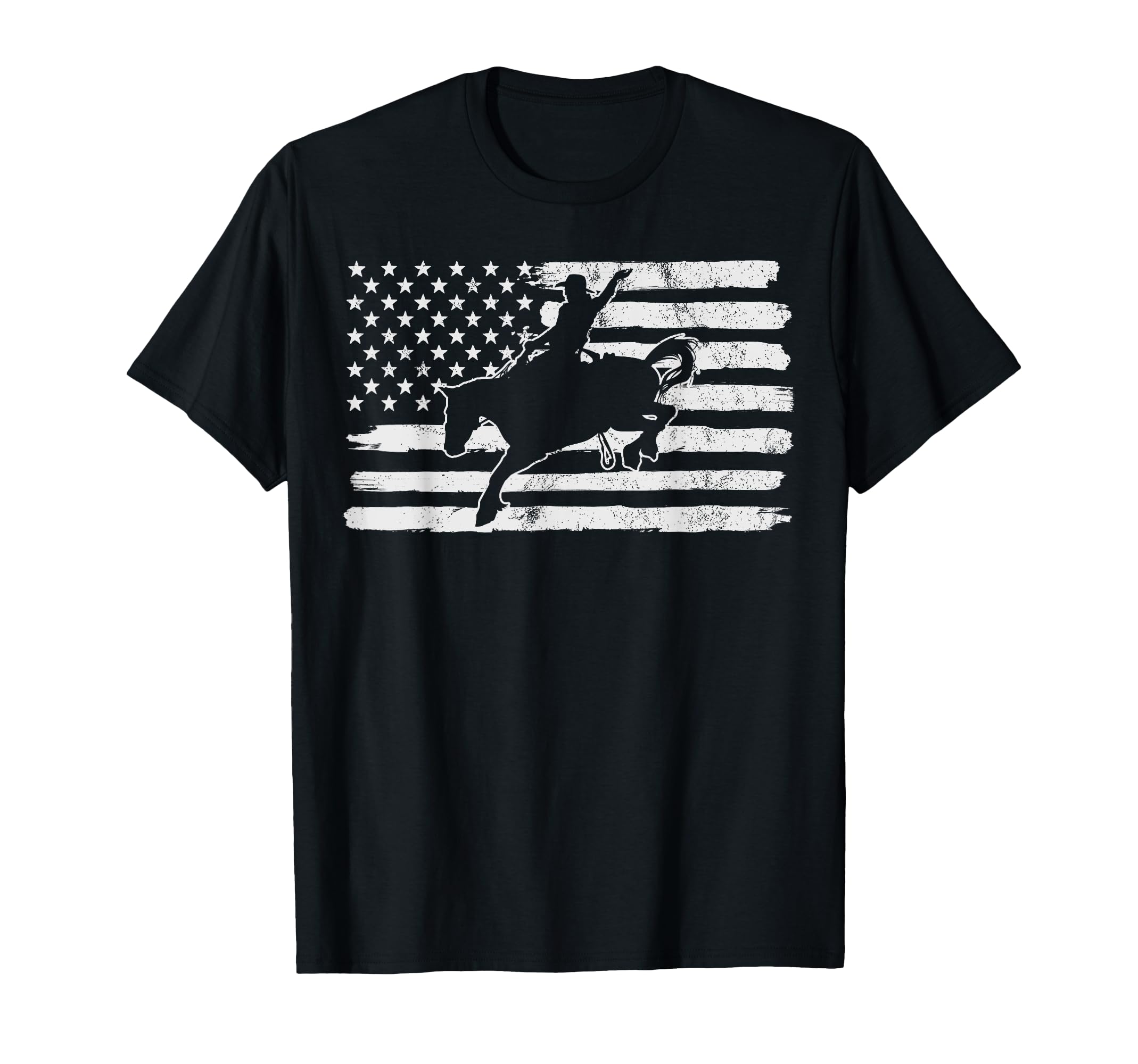 4Th July Usa Flag Rodeo Cowboy T-Shirt - Aesthetic Graphic Men Women - T-Shirt, Sweatshirt, Hoodie