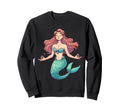 Meditation Mermaid Yoga Pose Relaxing Sweatshirt - Graphic Print Unisex - T-Shirt, Sweatshirt, Hoodie