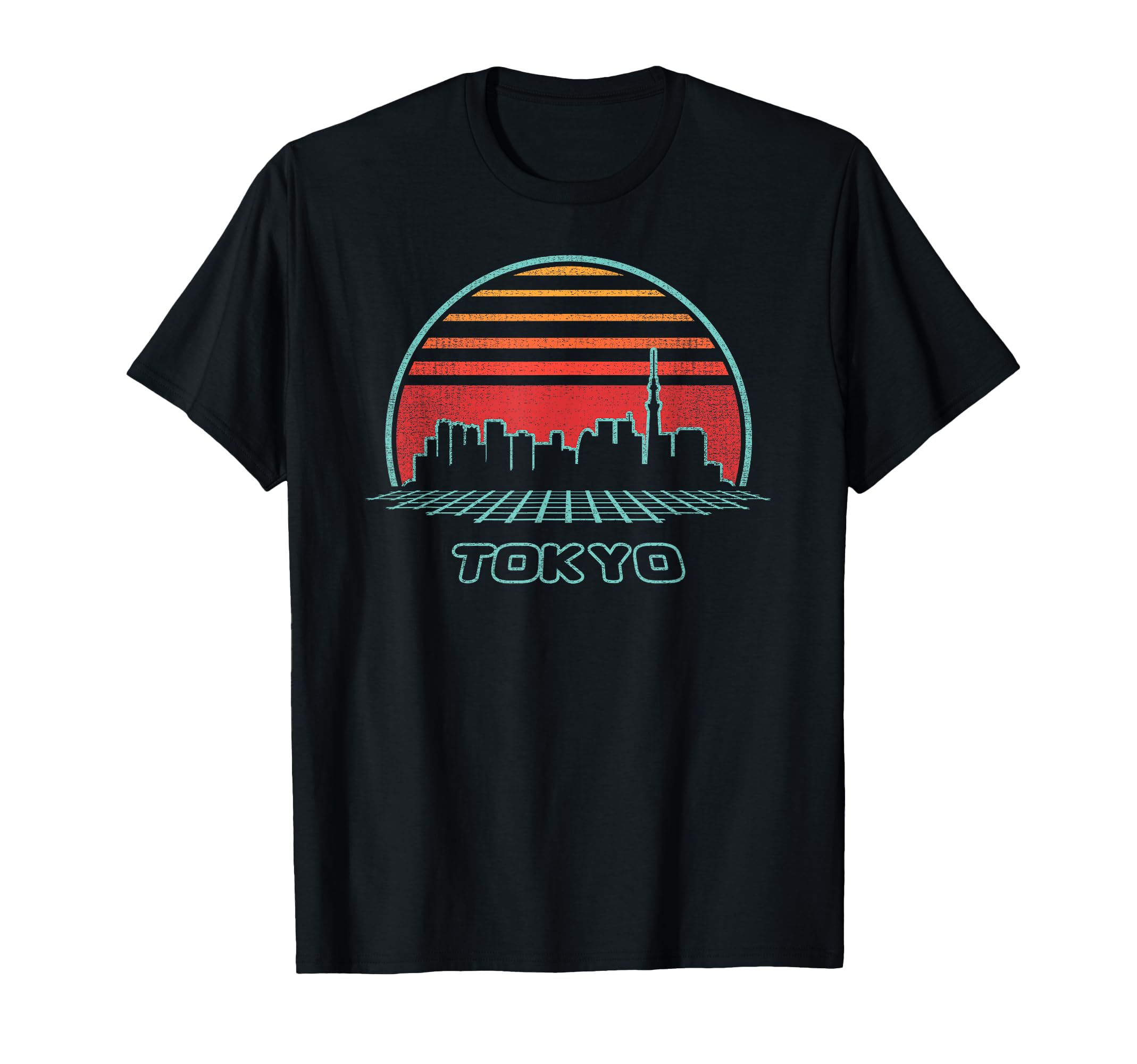 Tokyo City Skyline 80S Souvenir T-Shirt - Casual Everyday Wear Men Women - T-Shirt, Sweatshirt, Hoodie