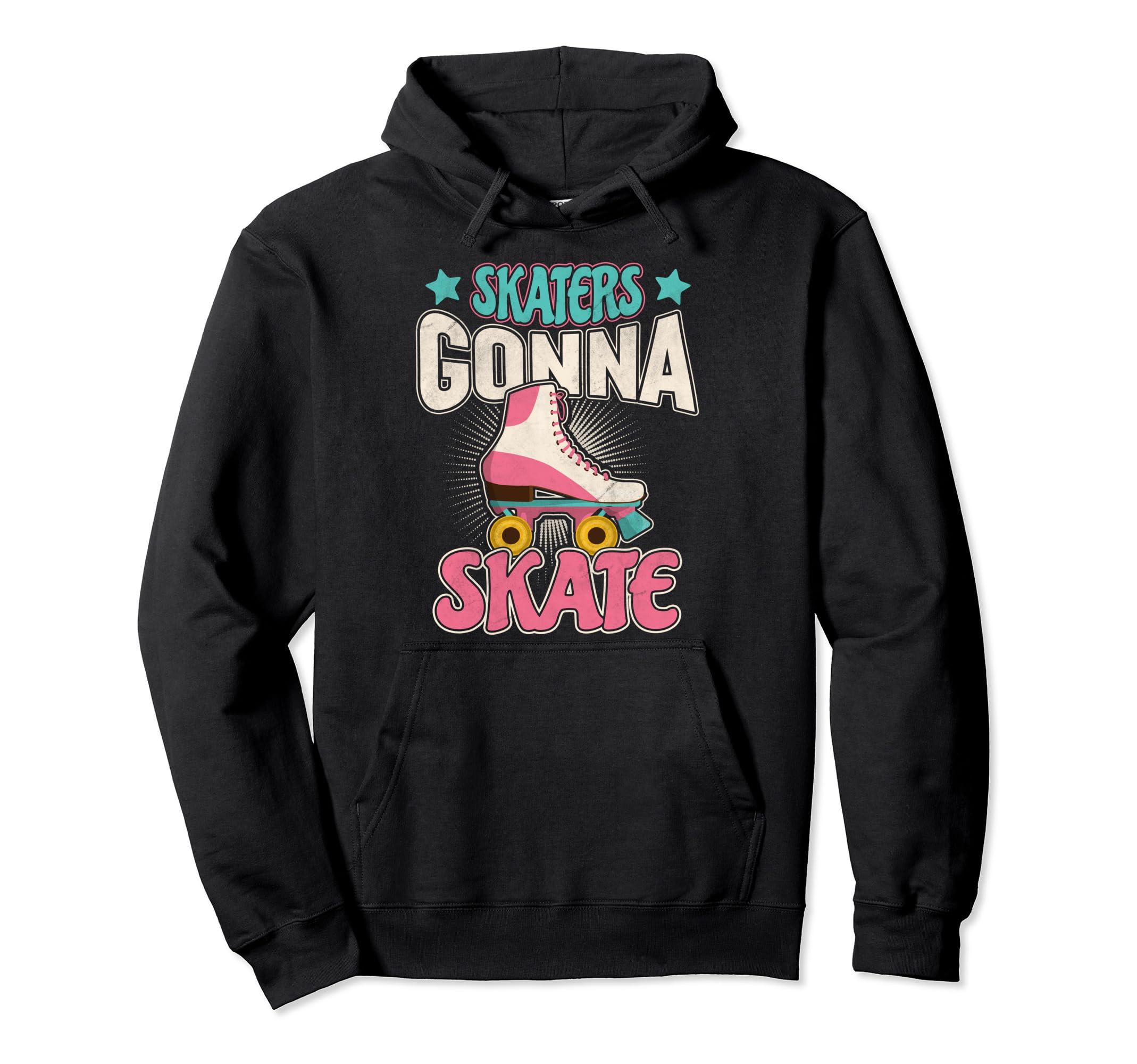 Distressed Skaters Gonna Skate Roller Hoodie - Trendy Graphic Men Women - T-Shirt, Sweatshirt, Hoodie