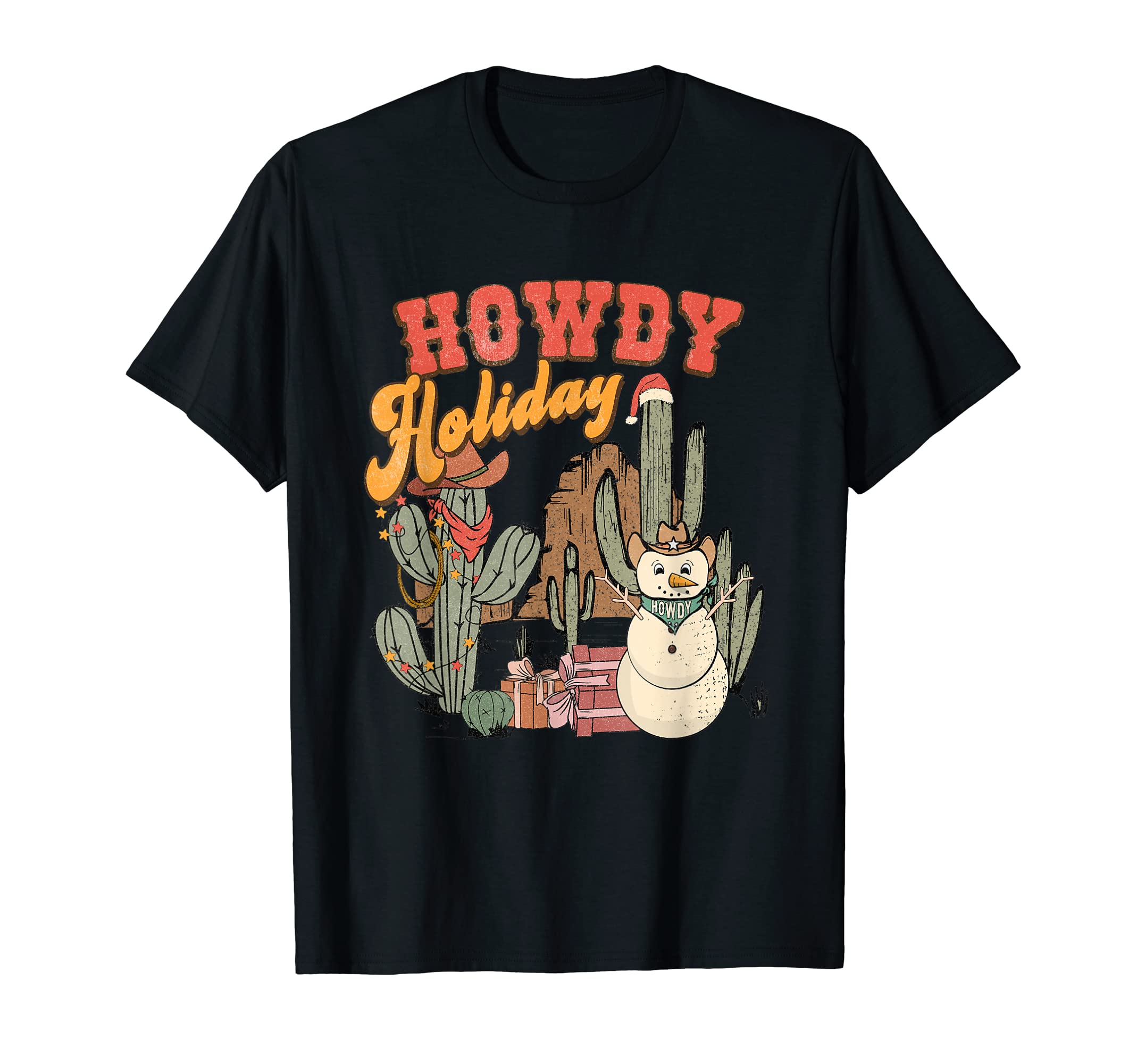 Howdy Santa Cowboy Santa Cowboy T-Shirt - Casual Everyday Wear Unisex - T-Shirt, Sweatshirt, Hoodie