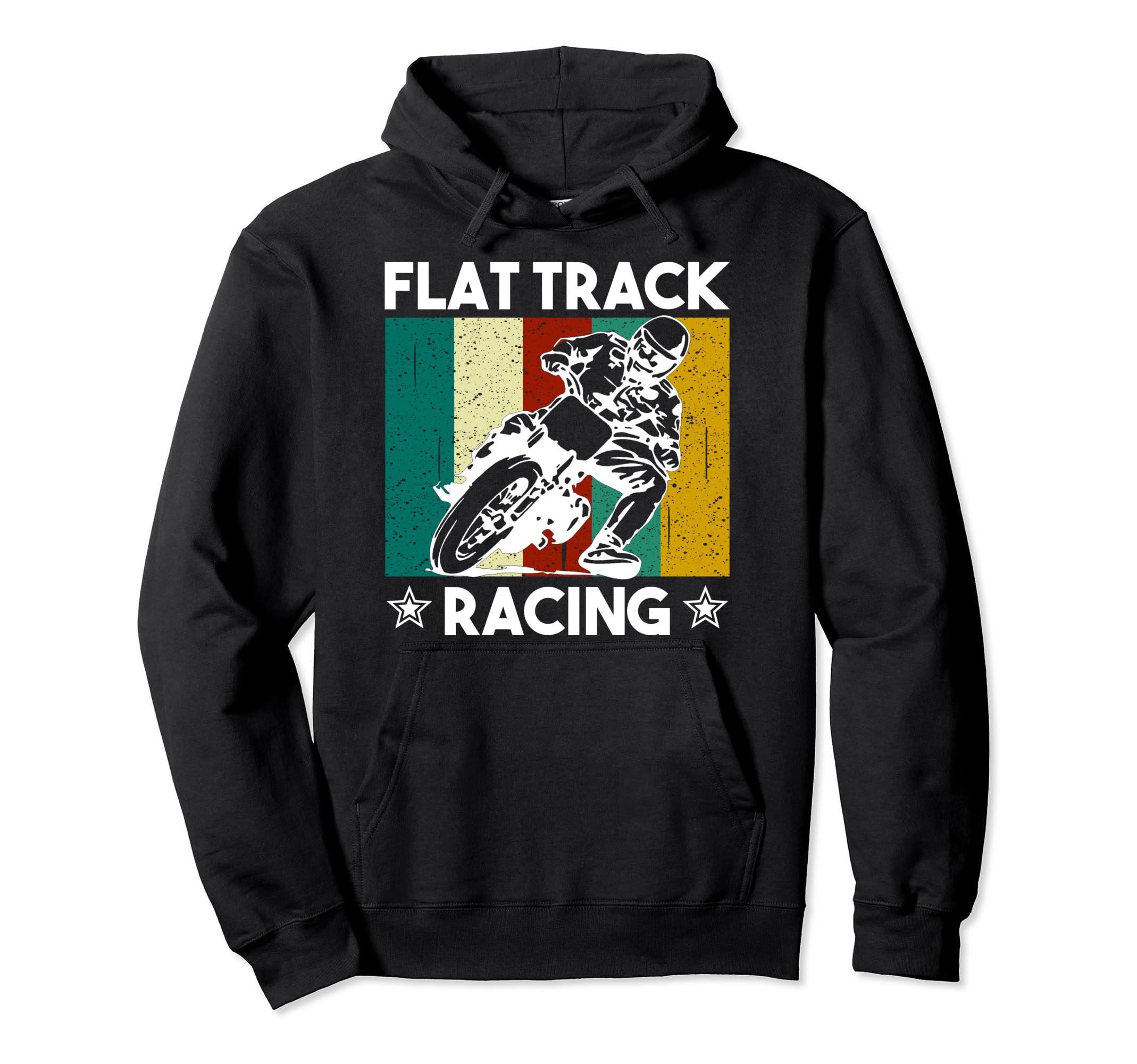 Flat Track Racing Gift Motorcycle Racer Hoodie - Custom Art Print Unisex - T-Shirt, Sweatshirt, Hoodie