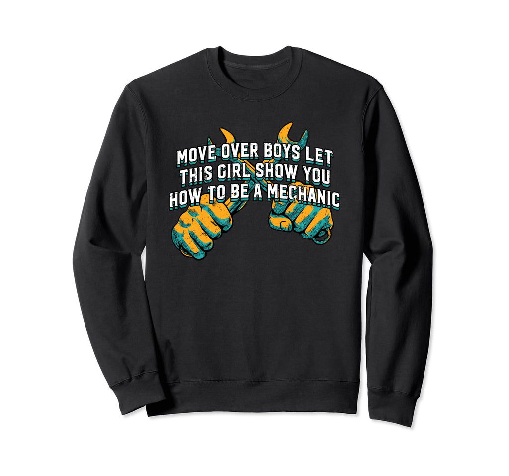 Show How To Be Mechanic Car Sweatshirt - Casual Everyday Wear Unisex - T-Shirt, Sweatshirt, Hoodie