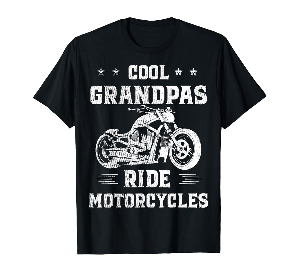 Grandpas Ride Motorcycles Biker T-Shirt - Trendy Graphic for Adults - T-Shirt, Sweatshirt, Hoodie