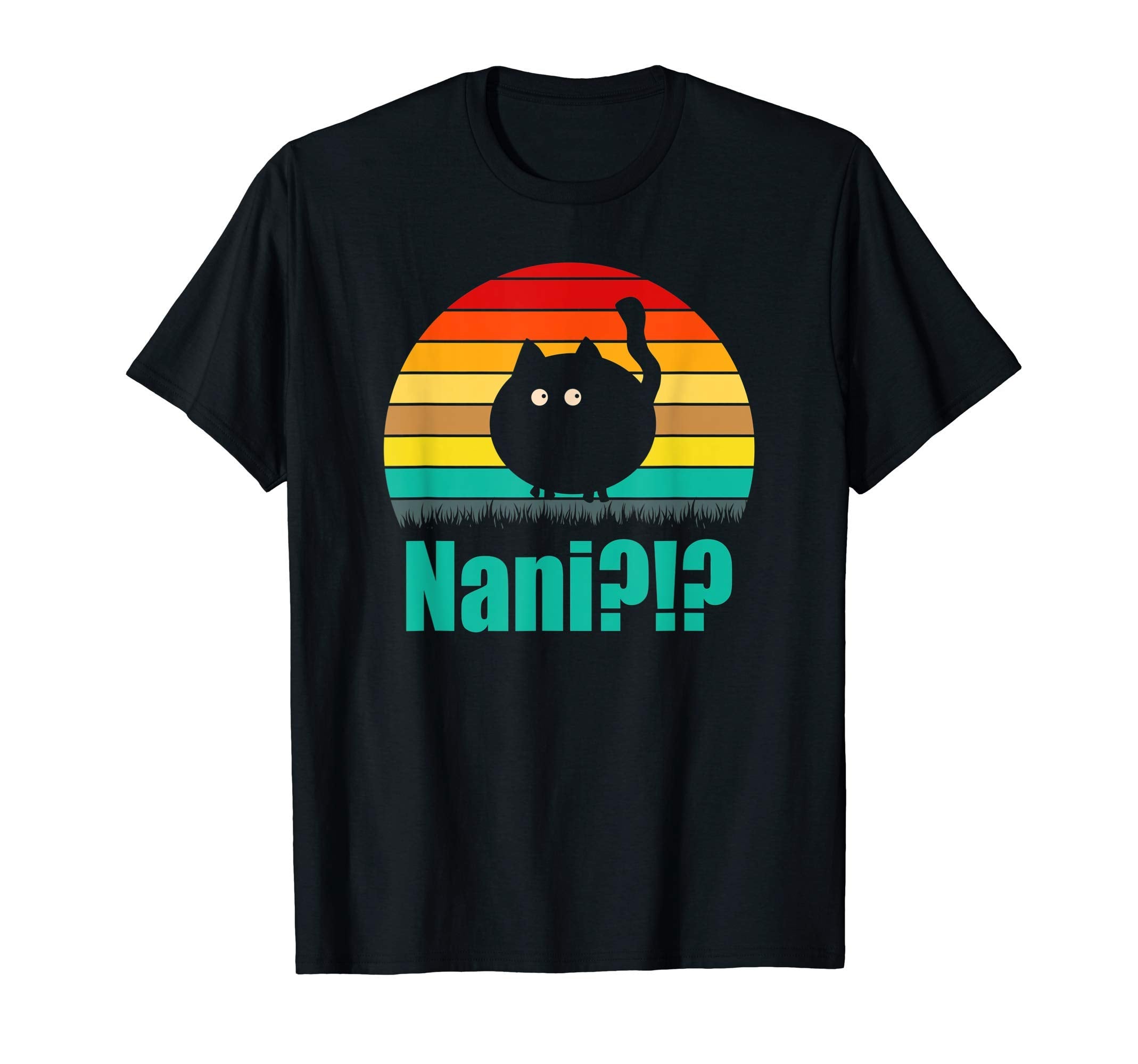 Nani What Chonk Cat Sunset Japanese T-Shirt - Graphic Print for Adults - T-Shirt, Sweatshirt, Hoodie