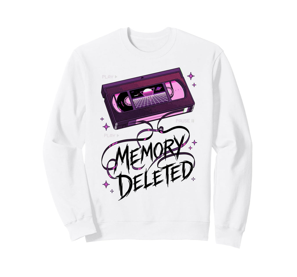 Memory Deleted Funny Cassette Tape Sweatshirt - Unique Graphic Unisex - T-Shirt, Sweatshirt, Hoodie