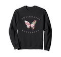 Anti Social Colorful Butterfly Trendy Sweatshirt - Minimalist Print Unisex - T-Shirt, Sweatshirt, Hoodie