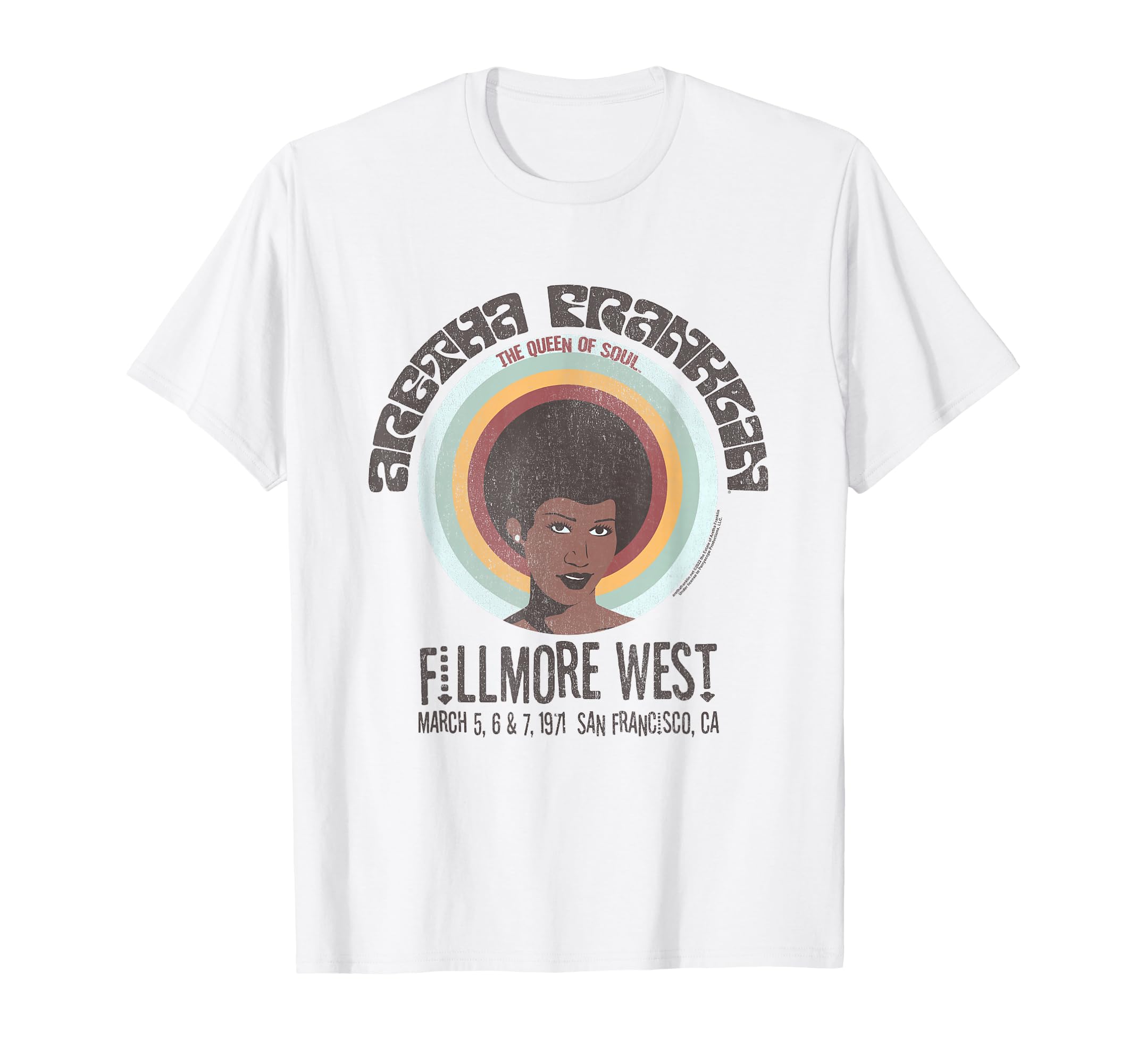 Aretha Franklin Fillmore West T-Shirt - Novelty Apparel Unisex - T-Shirt, Sweatshirt, Hoodie