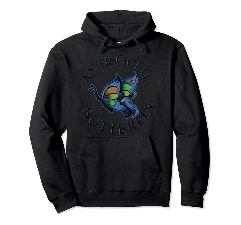 Anti Social Butterfly Hoodie - Aesthetic Graphic Men Women - T-Shirt, Sweatshirt, Hoodie