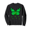 Green Ribbon Butterfly Womens Sweatshirt - Fun Novelty Design Men Women - T-Shirt, Sweatshirt, Hoodie
