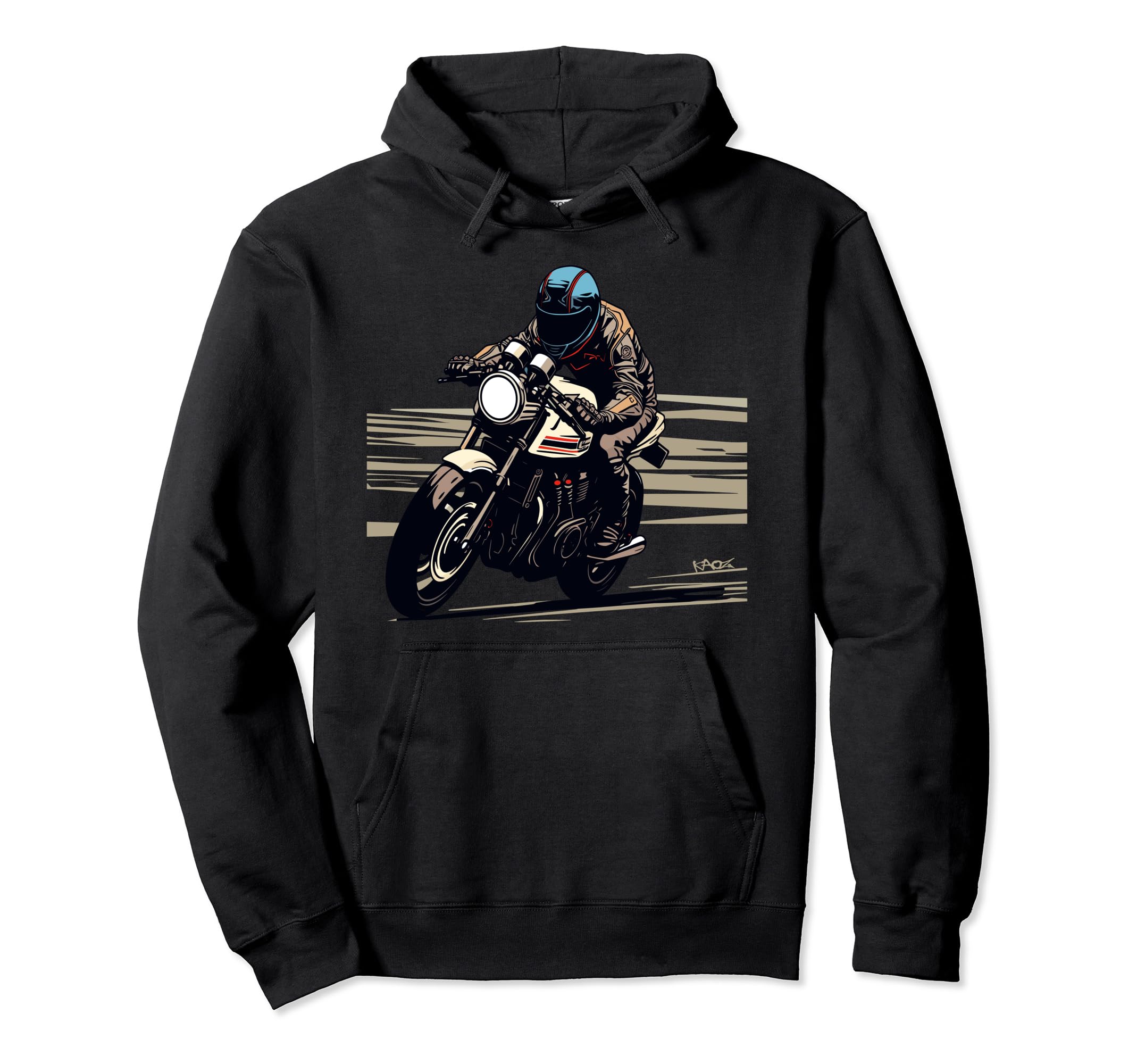 Cafe Racer And Motorcyclist Adventure Hoodie - Unique Graphic for Adults - T-Shirt, Sweatshirt, Hoodie