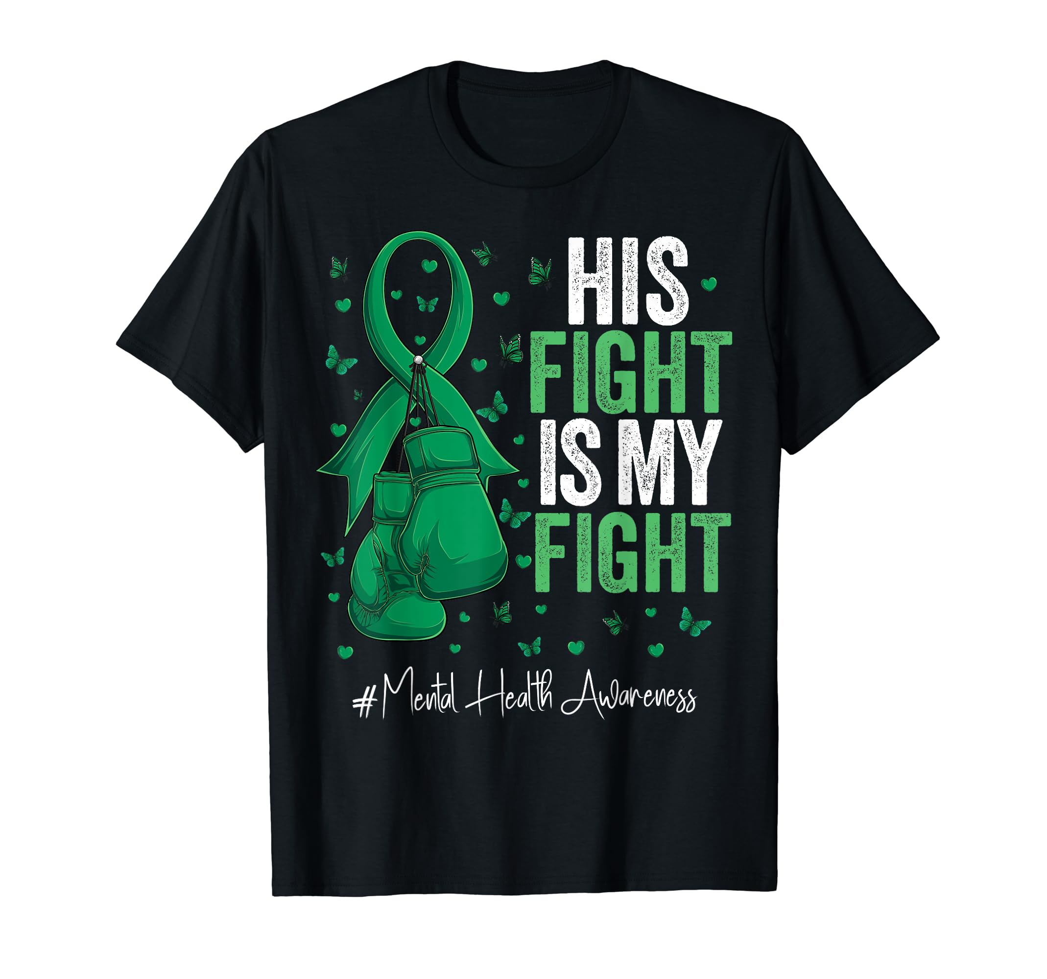Green Ribbon Survivor Fighter T-Shirt - Fun Novelty Design for Adults - T-Shirt, Sweatshirt, Hoodie