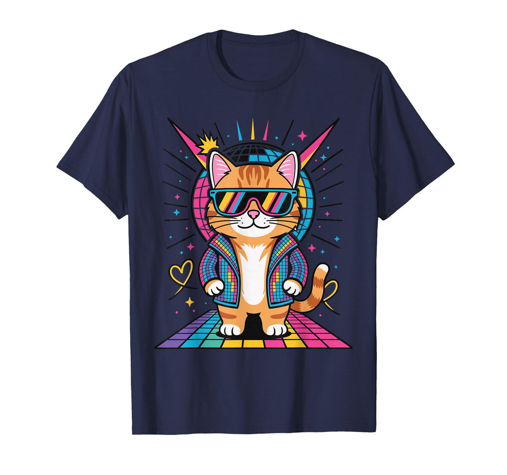 80S 90S Cat Sunglasses T-Shirt - Fun Novelty Design Unisex - T-Shirt, Sweatshirt, Hoodie