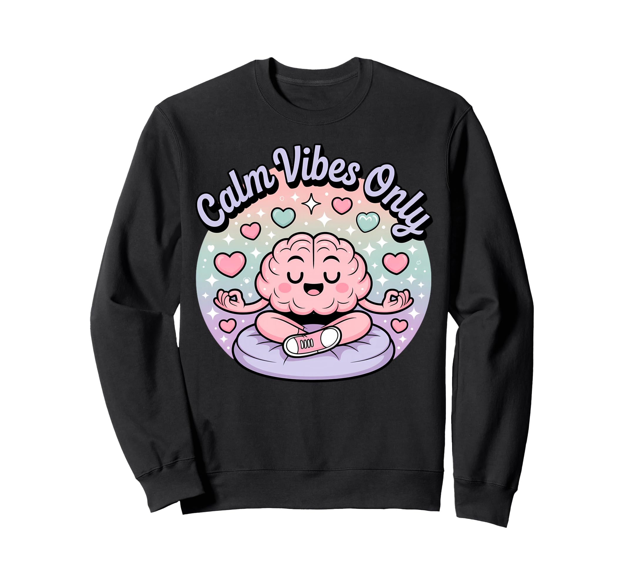 Calm Vibes Only Meditation Zen Art Sweatshirt - Custom Art Print for Adults - T-Shirt, Sweatshirt, Hoodie