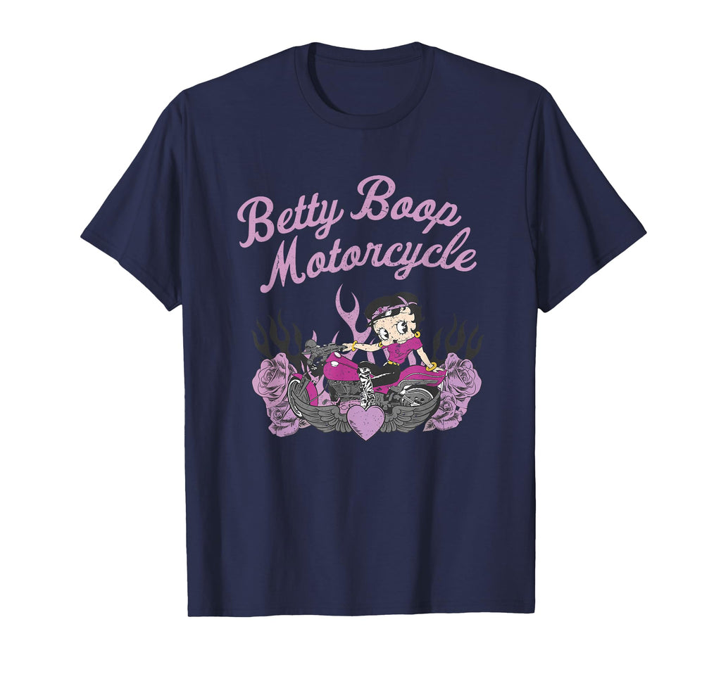 Betty Boop Purple Motorcycle Betty T-Shirt - Custom Art Print Unisex - T-Shirt, Sweatshirt, Hoodie