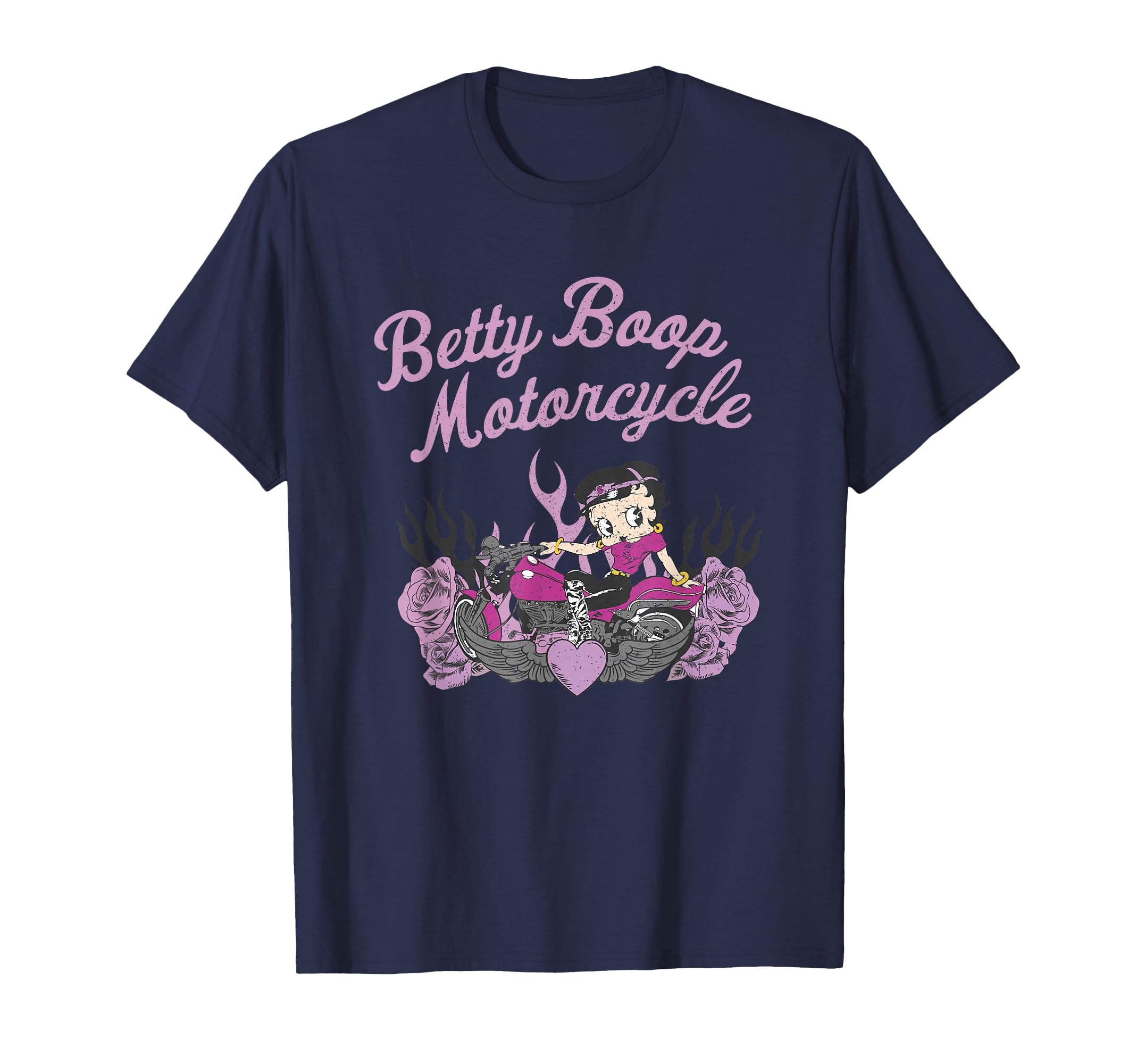 Betty Boop Purple Motorcycle Betty T-Shirt - Custom Art Print Unisex - T-Shirt, Sweatshirt, Hoodie