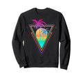 1980S 1990S Vaporwave Palm Trees Sweatshirt - Unique Graphic for Adults - T-Shirt, Sweatshirt, Hoodie