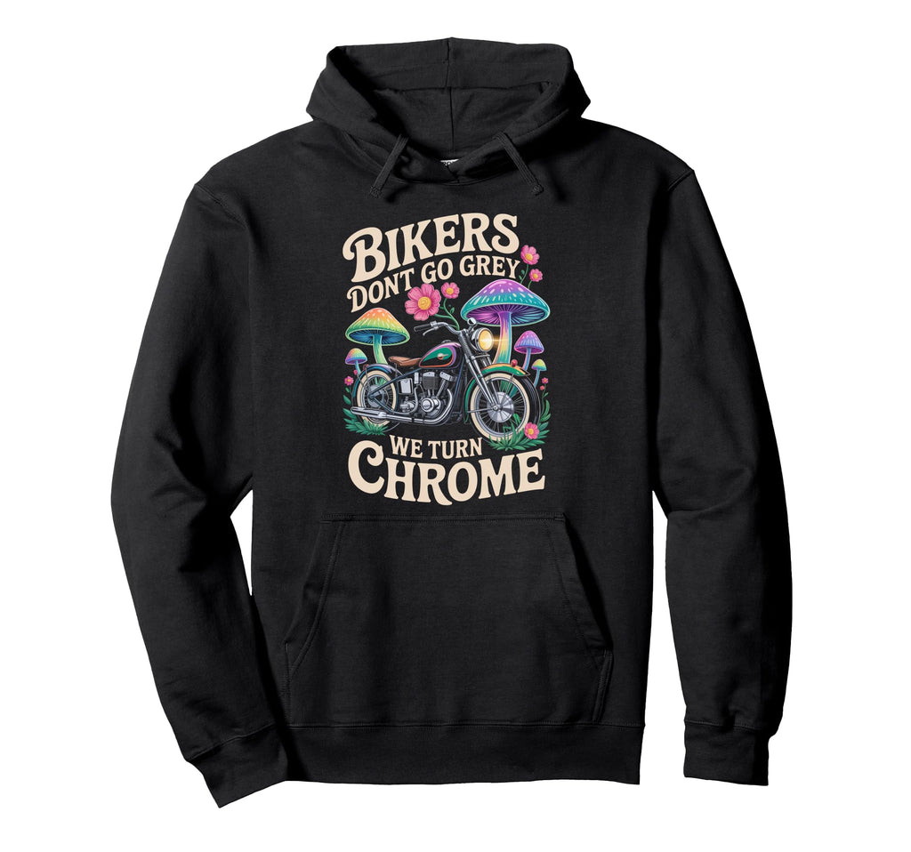 Funny Old Biker Riding Motorcycle Hoodie - Casual Everyday Wear for Adults - T-Shirt, Sweatshirt, Hoodie