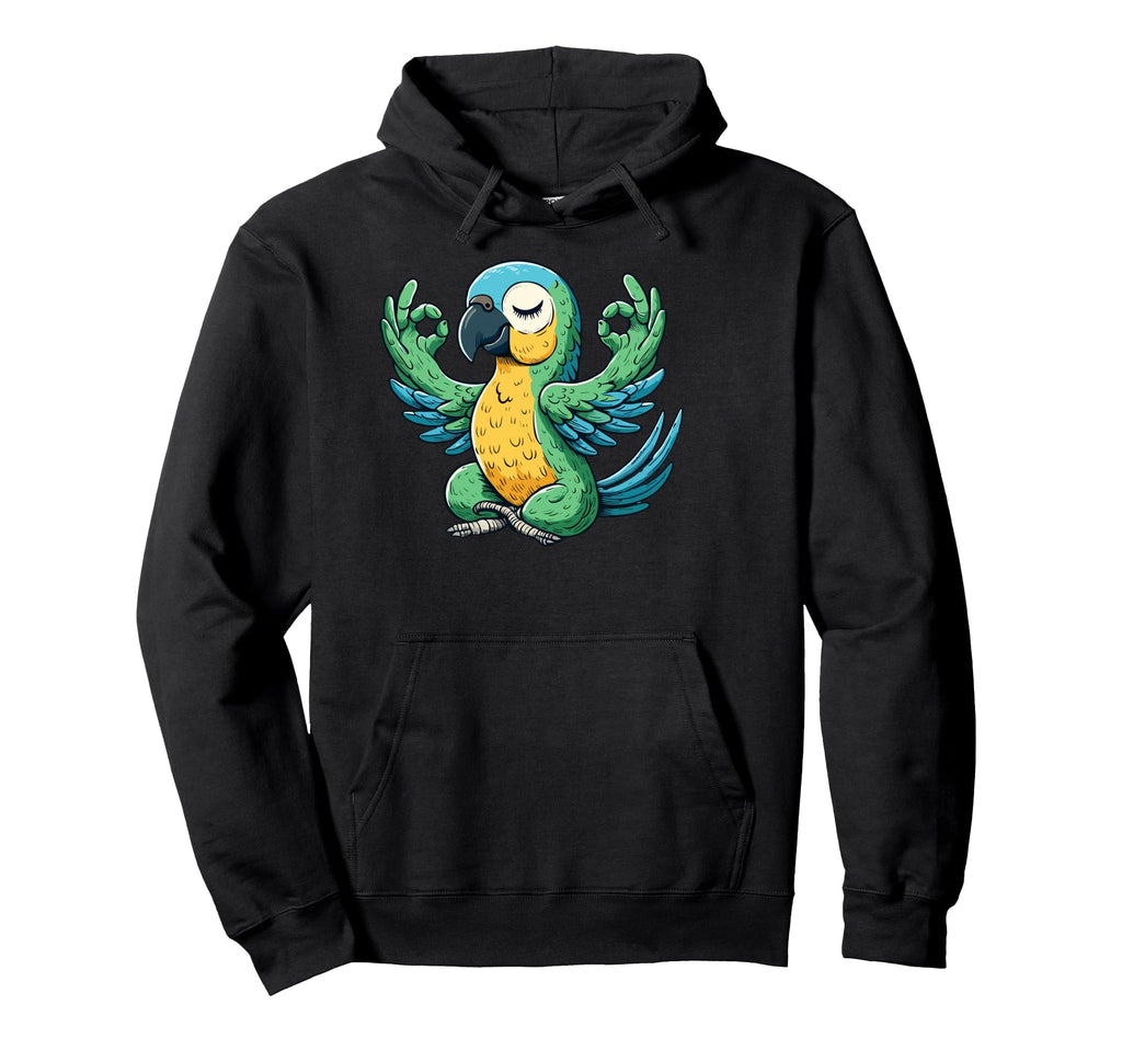 Meditation Parrot Yoga Pose Hoodie - Casual Everyday Wear for Adults - T-Shirt, Sweatshirt, Hoodie