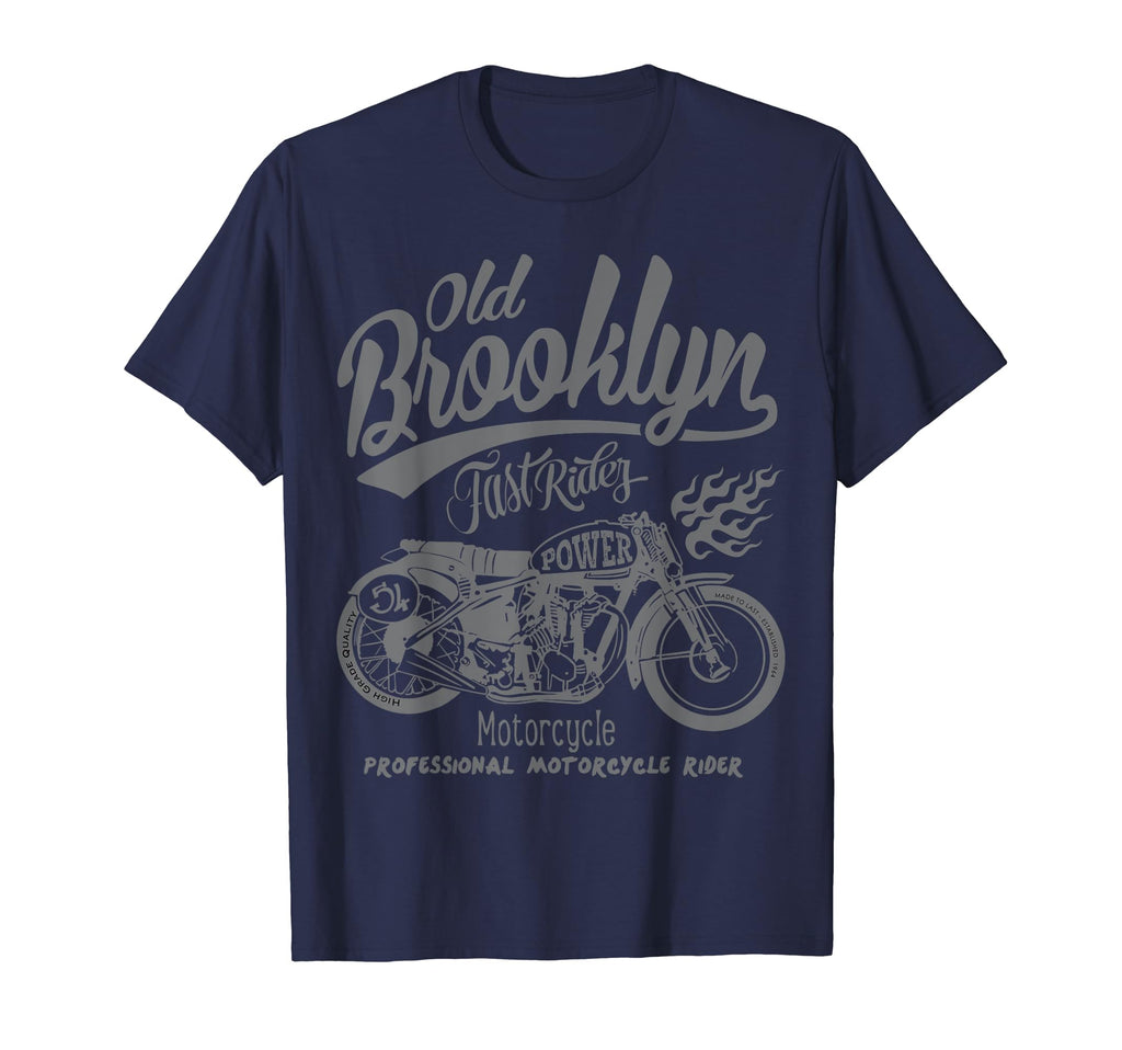Fast Rider Old Brooklyn Speed Motorcycle T-Shirt - Custom Art Print Unisex - T-Shirt, Sweatshirt, Hoodie