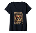 Womens Antisocial Butterfly V Neck T-Shirt - Custom Art Print Unisex - T-Shirt, Sweatshirt, Hoodie