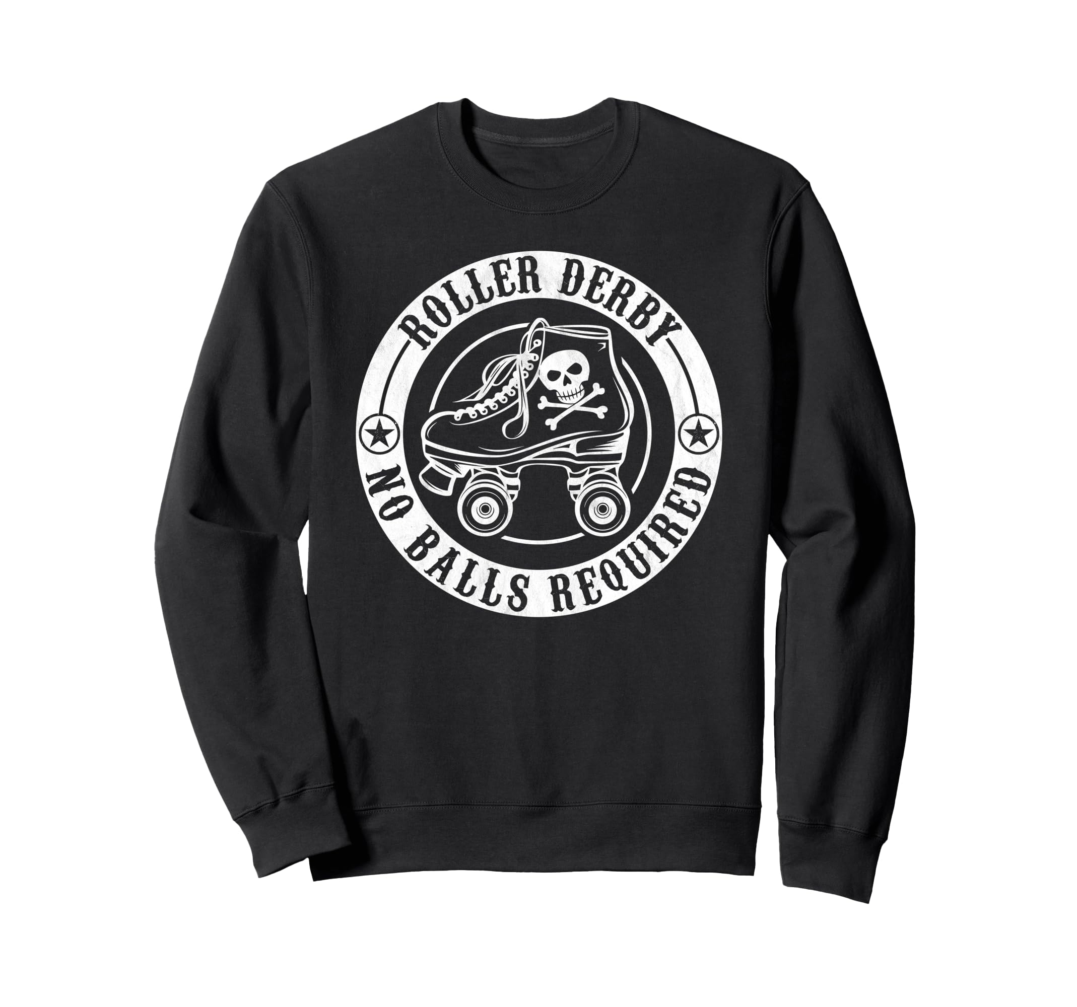 Roller Derby No Balls Required Funny Sweatshirt - Minimalist Print Unisex - T-Shirt, Sweatshirt, Hoodie