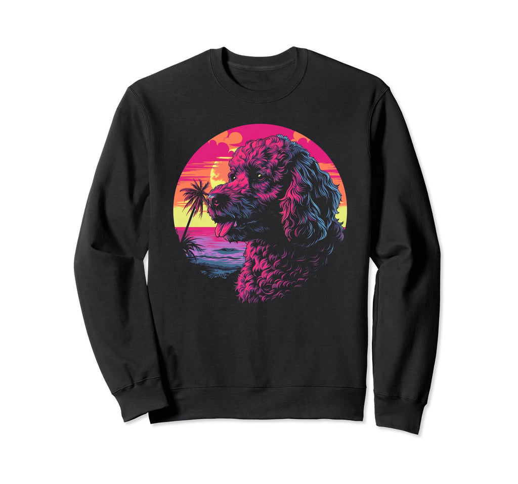 Poodle Dog Vaporwave Sweatshirt - Casual Everyday Wear for Adults - T-Shirt, Sweatshirt, Hoodie