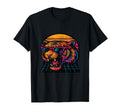 Tiger Roaring Synthwave Sunset T-Shirt - Custom Art Print for Adults - T-Shirt, Sweatshirt, Hoodie