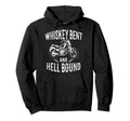 Whiskey Bent And Hell Bound Motorcycle Hoodie - Custom Art Print Men Women - T-Shirt, Sweatshirt, Hoodie