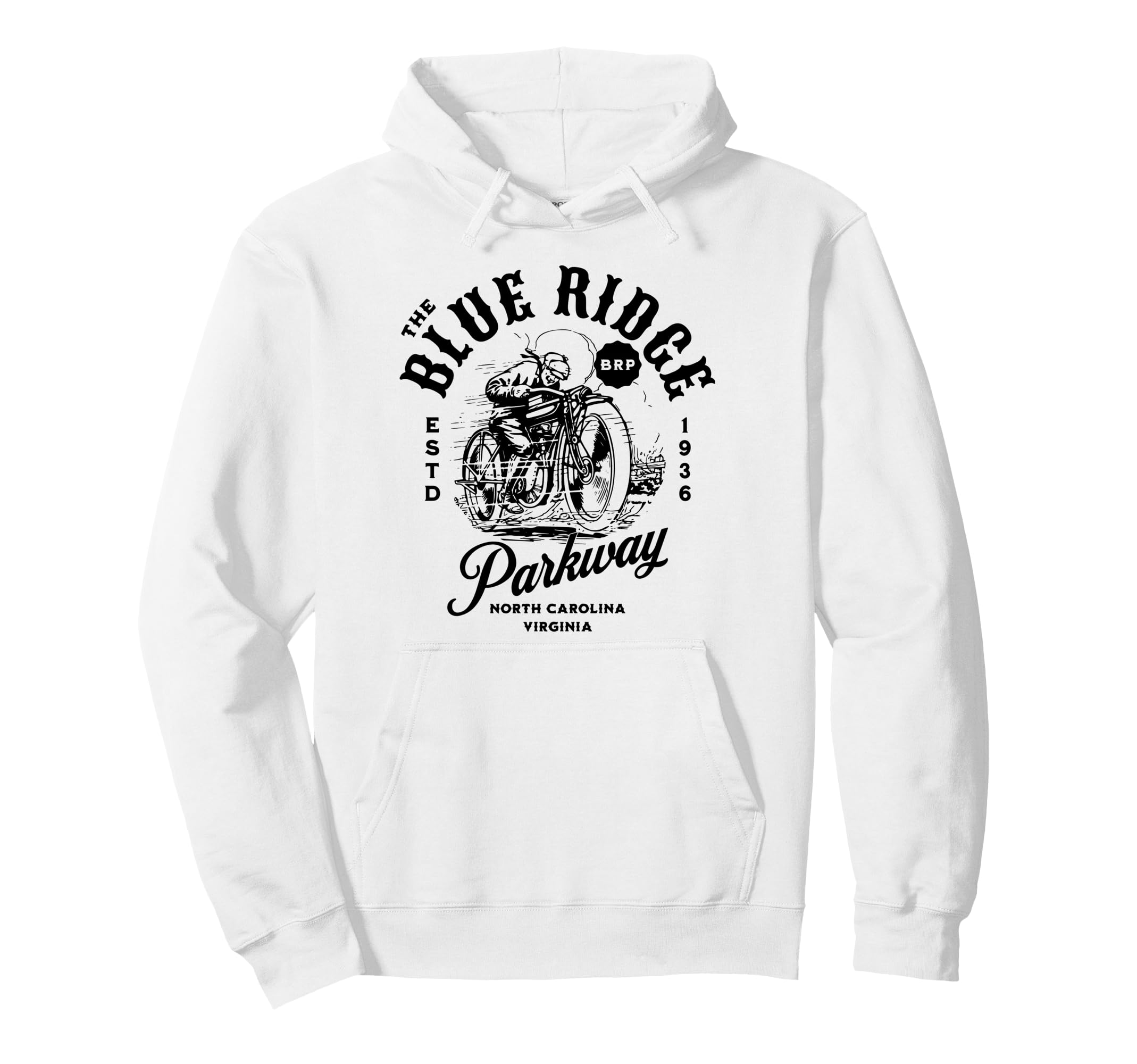 Blue Ridge Parkway Motorcycle Hoodie - Minimalist Print for Adults - T-Shirt, Sweatshirt, Hoodie