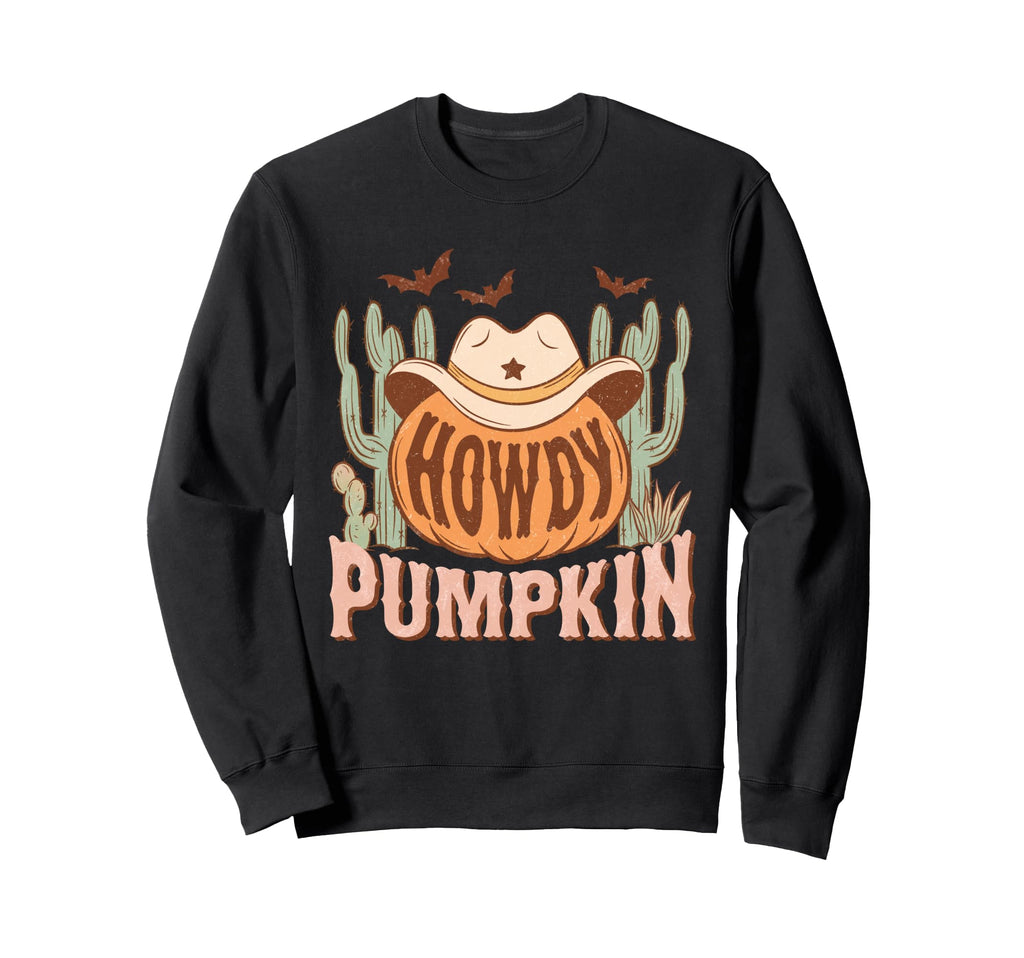 Western Ghost Halloween Howdy Boos Sweatshirt - Graphic Print for Adults - T-Shirt, Sweatshirt, Hoodie