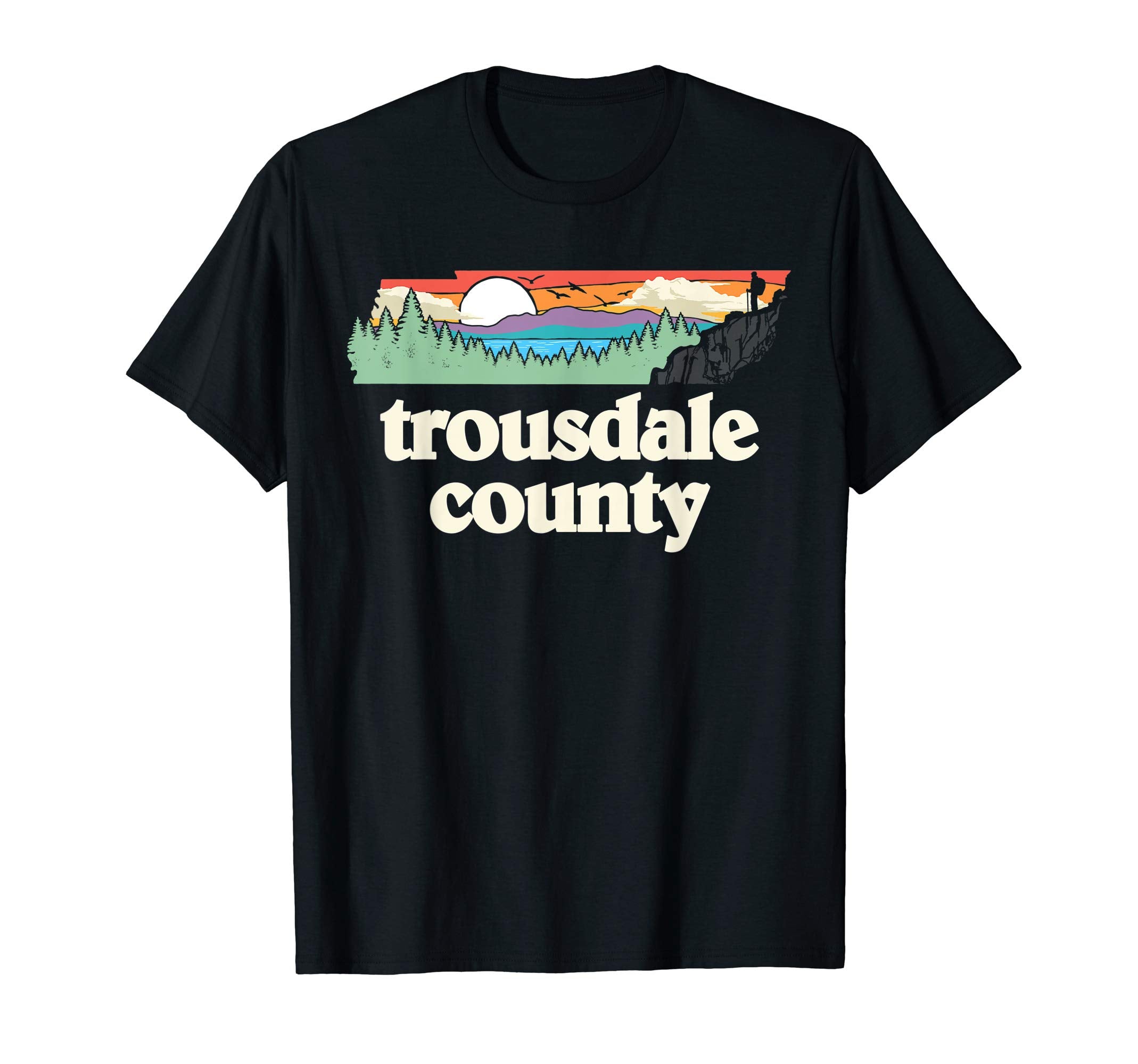 Trousdale County Tennessee Outdoors T-Shirt - Minimalist Print for Adults - T-Shirt, Sweatshirt, Hoodie
