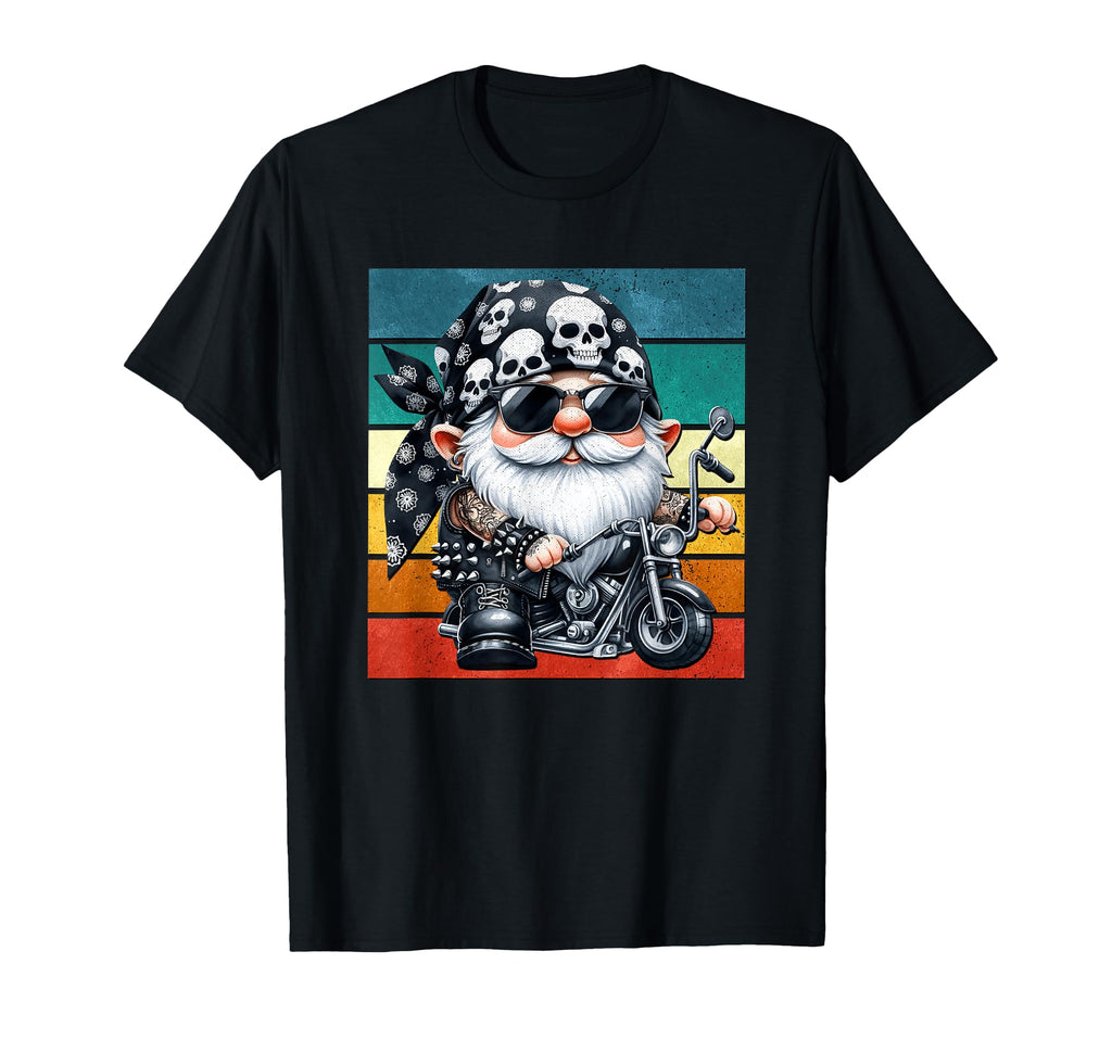 Motorcycle Grandpa Gnome Biker Dad T-Shirt - Minimalist Print for Adults - T-Shirt, Sweatshirt, Hoodie