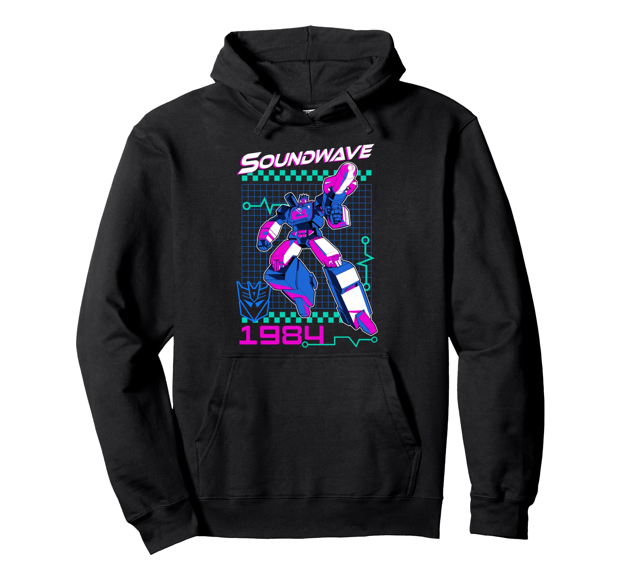 Transformers Soundwave 1984 Grid Logo Hoodie - Custom Art Print Unisex - T-Shirt, Sweatshirt, Hoodie
