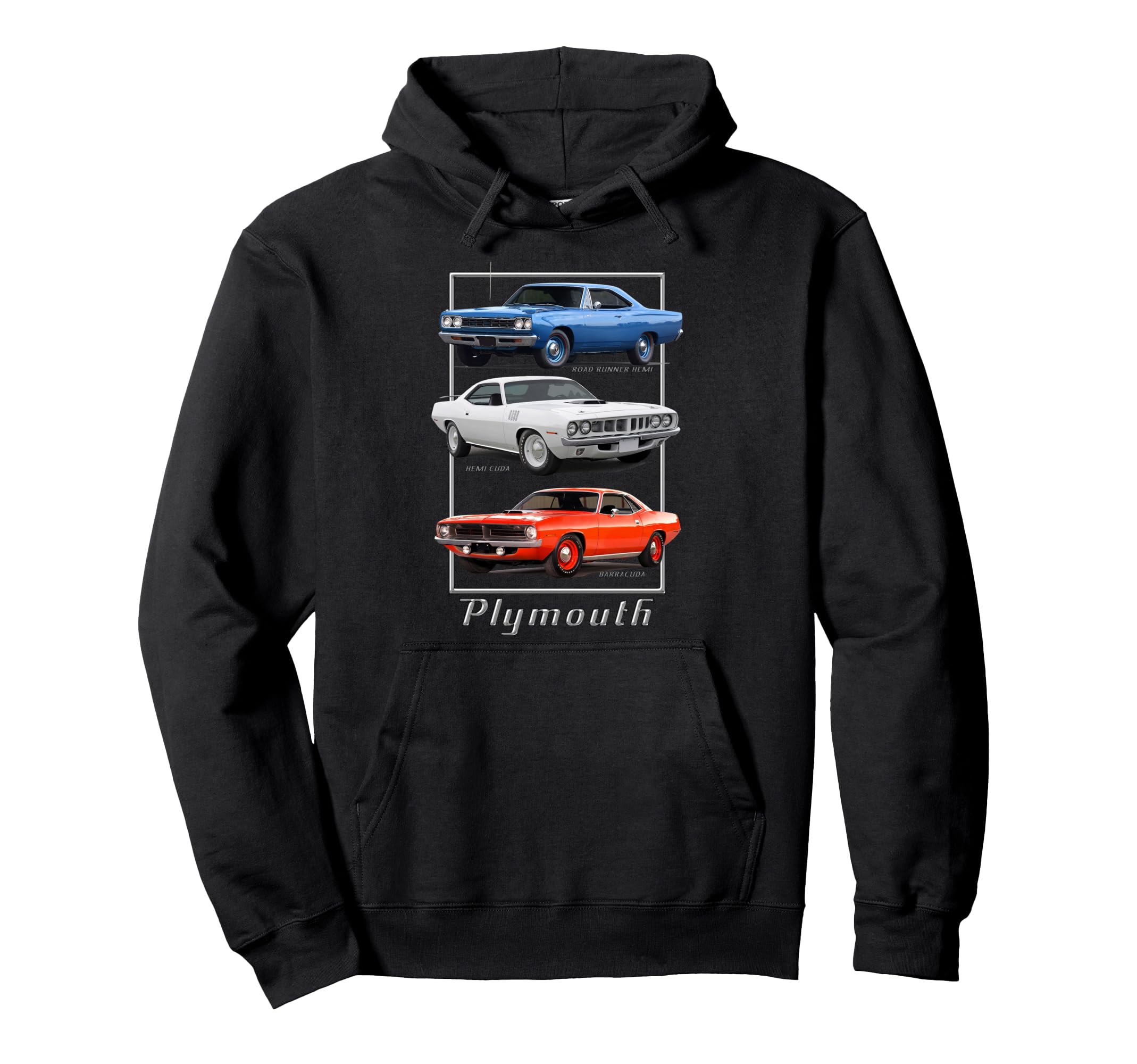 Plymouth American Muscle Cars Hoodie - Novelty Apparel Unisex - T-Shirt, Sweatshirt, Hoodie