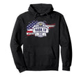 Us Flag American Motorcycle Biker Hoodie - Novelty Apparel Unisex - T-Shirt, Sweatshirt, Hoodie