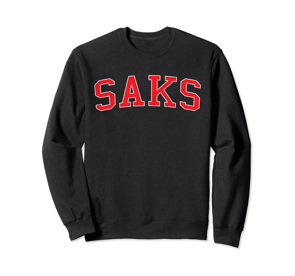 Saks Al Distressed Red Varsity Sweatshirt - Streetwear Style Men Women - T-Shirt, Sweatshirt, Hoodie