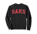 Saks Al Distressed Red Varsity Sweatshirt - Streetwear Style Men Women - T-Shirt, Sweatshirt, Hoodie