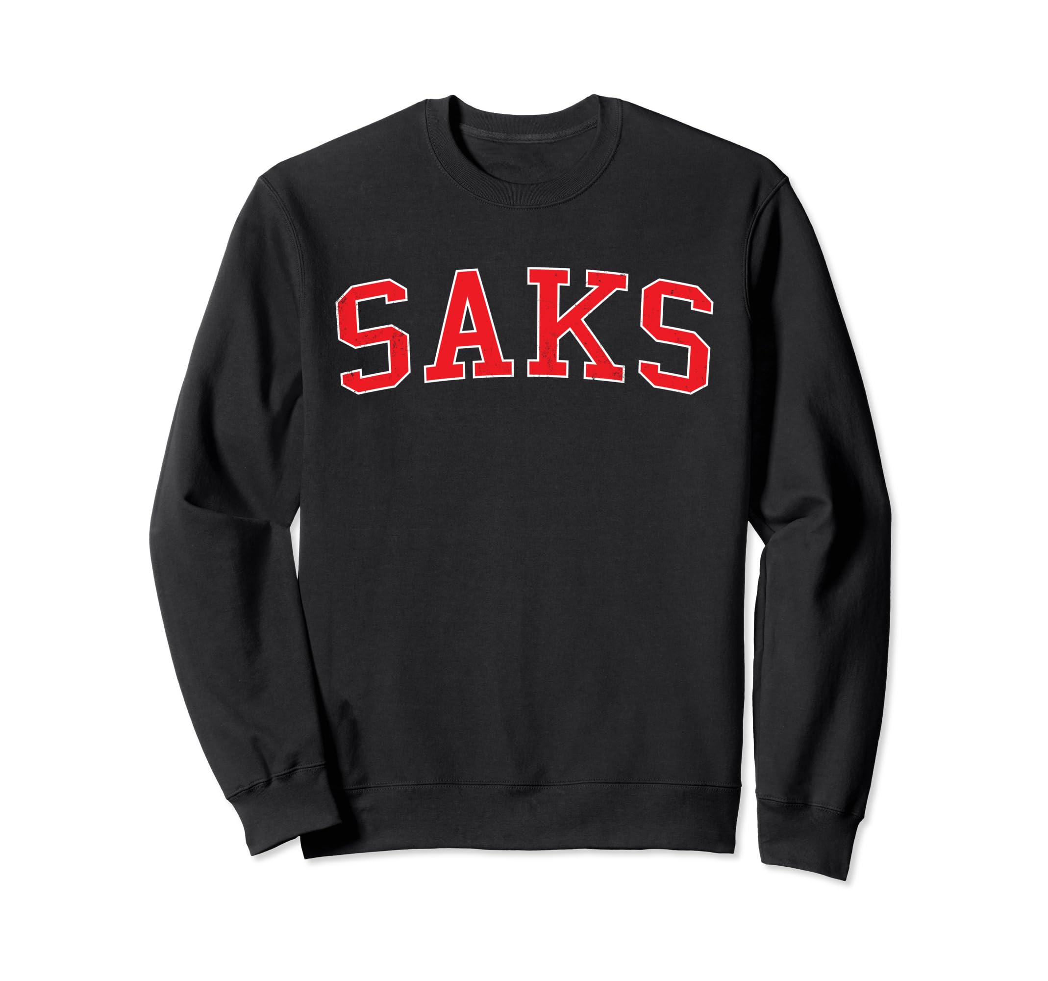 Saks Al Distressed Red Varsity Sweatshirt - Streetwear Style Men Women - T-Shirt, Sweatshirt, Hoodie