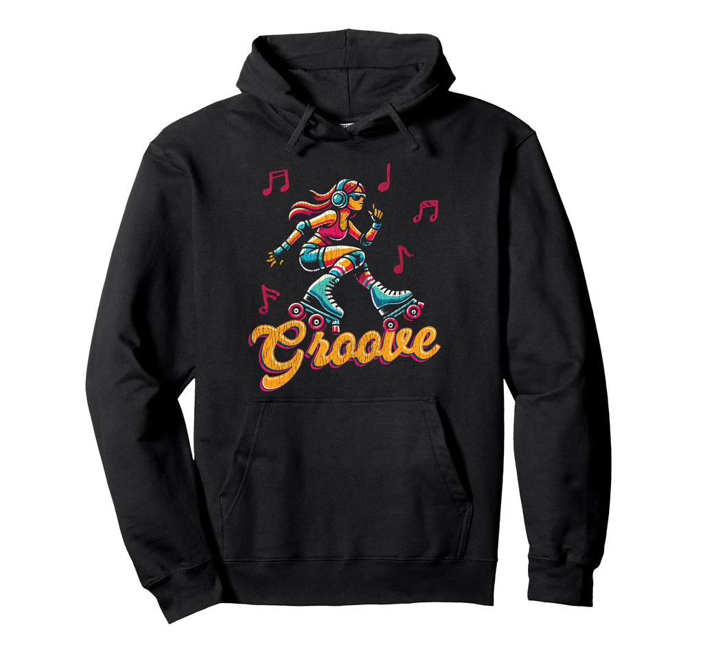 Roller Skating Skate 1970S Groove Hoodie - Graphic Print Unisex - T-Shirt, Sweatshirt, Hoodie